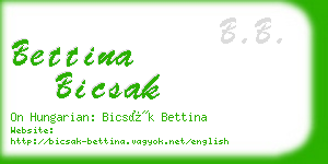 bettina bicsak business card